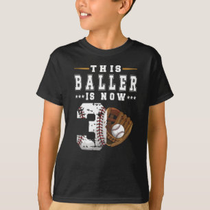 Camiseta Jugador de béisbol con regalo de cumpleaños de 3 a