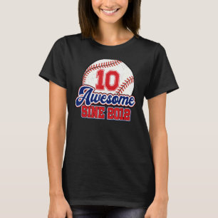 Camiseta Jugador de Béisbol de 10 años de edad con cosecha 