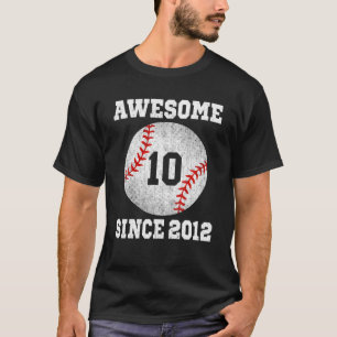 Camiseta Jugador De Béisbol De 10 Años Vintage