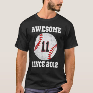 Camiseta Jugador de Béisbol de 11 años de edad con cosecha 