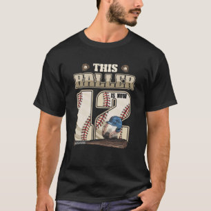 Camiseta Jugador De Béisbol De 12 Años