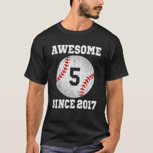 Camiseta Jugador de Béisbol de 5 años de edad R
