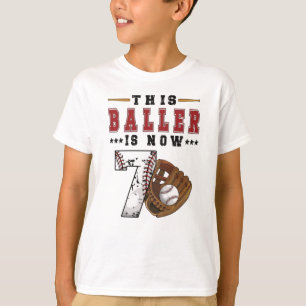 Camiseta Jugador de béisbol de 7 años con regalo de cumplea