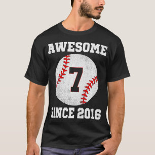 Camiseta Jugador de béisbol de 7 años de edad