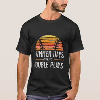 Camiseta Jugador De Béisbol De Días De Verano Y Dobles Juga