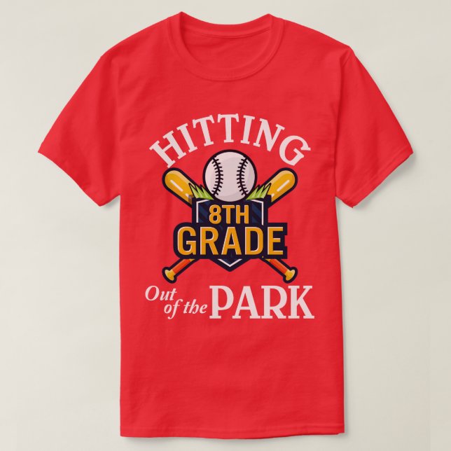 Camiseta Jugador De Béisbol De Edad Media De Octavo Grado (Diseño del anverso)