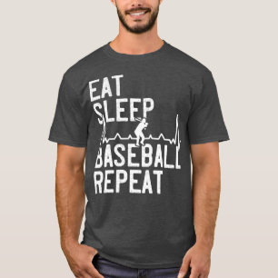 Camiseta Jugador de béisbol de repetición de sueño con sueñ