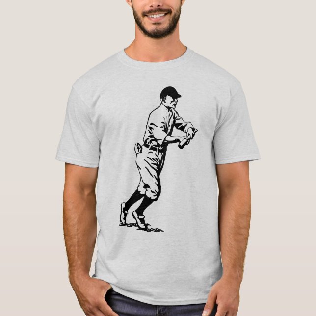 Camiseta Jugador de béisbol del vintage (Anverso)