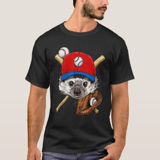 Camiseta Jugador de béisbol Erizo Lanzador Receptor Béisbol