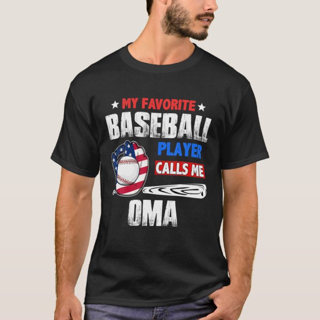 Camiseta Jugador de béisbol favorito me llama bandera de Es (Anverso)