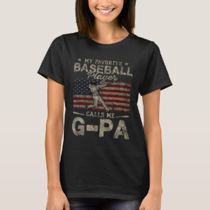 Camiseta Jugador de béisbol favorito me llama G-pa Día del 