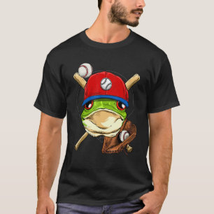 Camiseta Jugador de béisbol Frog Pitcher Catcher Baseball C
