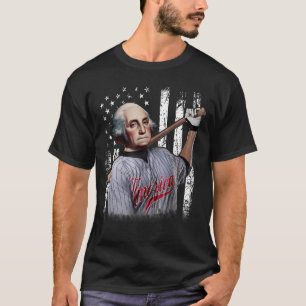 Camiseta Jugador de béisbol George Washington 4 de julio