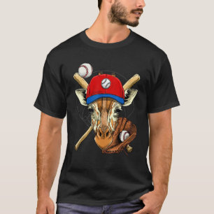 Camiseta Jugador de béisbol Jirafa Lanzador Receptor Entren