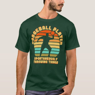 Camiseta Jugador de béisbol lanzando espontáneamente cosas