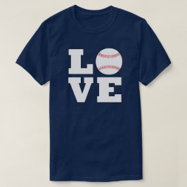 Camiseta Jugador de Béisbol LOVE o Equipo Deportivo Coach