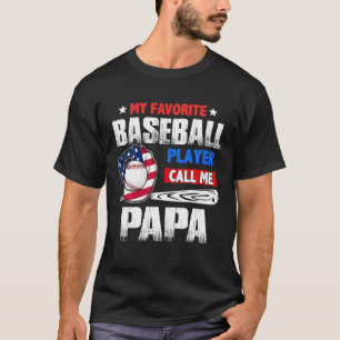 Camiseta Jugador de béisbol me llama papá - Fanático deport