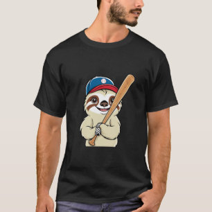 Camiseta Jugador de béisbol perezoso