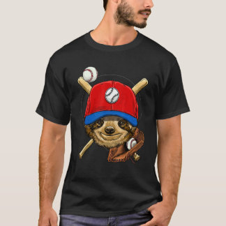 Camiseta Jugador de béisbol Perezoso Lanzador Receptor Com