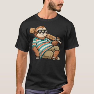 Camiseta Jugador de béisbol perezoso vibraciones de verano