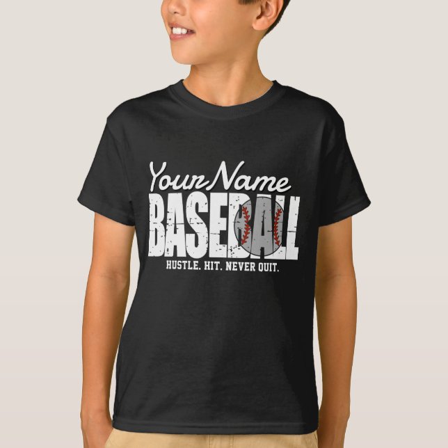 Camiseta Jugador de béisbol retro ADD NAME equipo de rayas (Anverso)