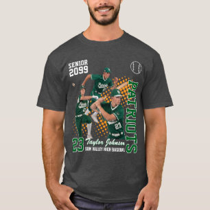 Camiseta Jugador de Béisbol Senior Collage de Fotos Persona