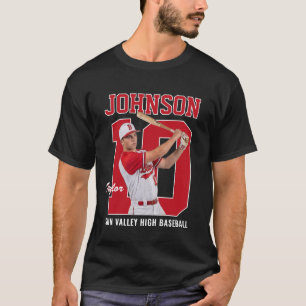 Camiseta Jugador de Béisbol Senior Número Foto Personalizad