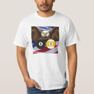Camiseta Jugador de Billar 8 Bolas 9 Bolas Patriótico