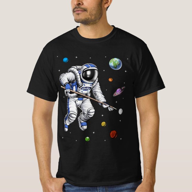 Camiseta Jugador de billar astronauta (Anverso)