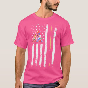 Camiseta Jugador de billar Bandera Americana