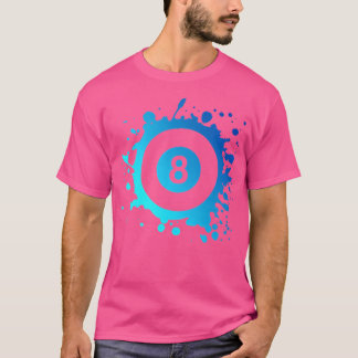 Camiseta Jugador de billar Bola Ocho Piscina Simple