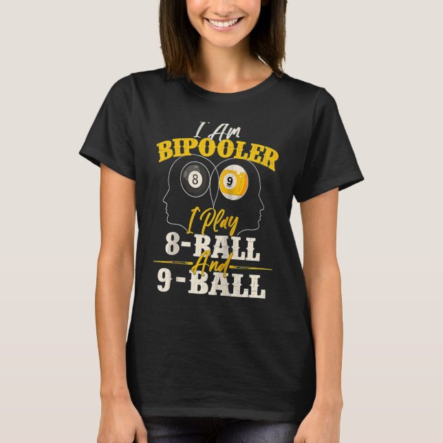 Camiseta Jugador de billar de billar de billar de juego de  (Anverso)