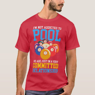 Camiseta Jugador de billar deportes de taco billar retro
