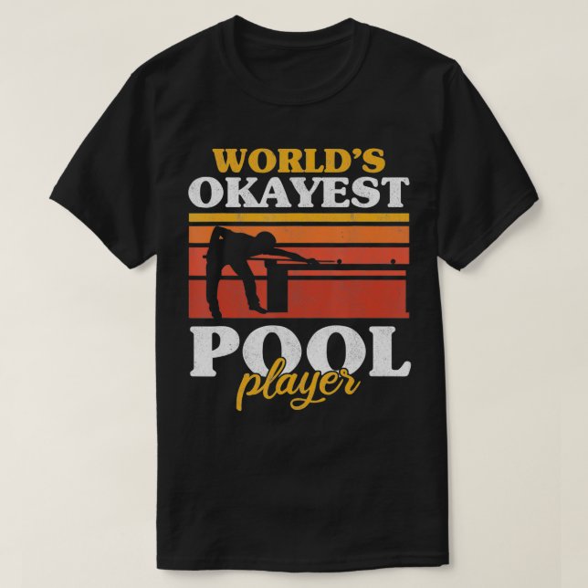 Camiseta Jugador de billar oker Retro más divertido del mun (Diseño del anverso)