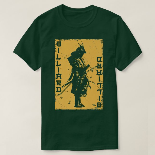 Camiseta Jugador de Billetes Samurai Japón Guerrero Snooker (Diseño del anverso)