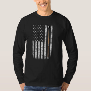 Camiseta Jugador De Billiers Pool Usa Bandera Estadounidens