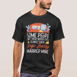 Camiseta Jugador De Bingo Esposa Esposa Boda Matrimonio Alg