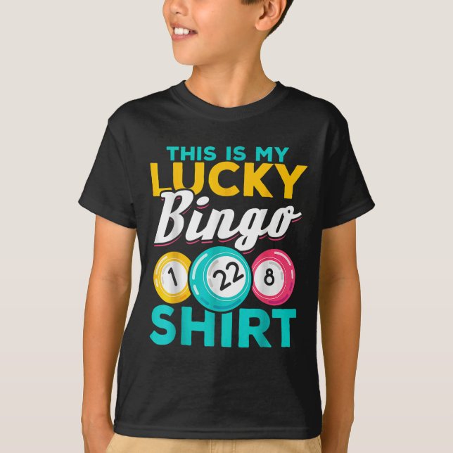 Camiseta Jugador De Bingo Este Es Mi Bingo Afortunado Funny (Anverso)