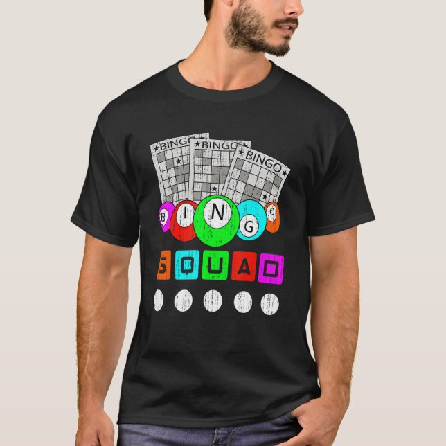 Camiseta Jugador de Bingo Squad Lottery Hobby Bingo Bi (Anverso)
