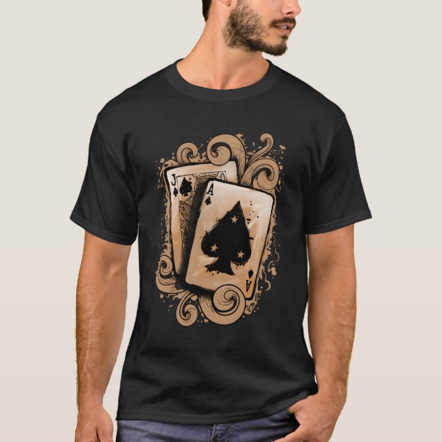 Camiseta Jugador de Blackjack Casino Gift (Anverso)