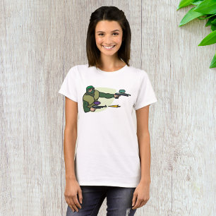 Camiseta Jugador de bola de pintura con deportes de acción 