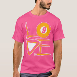 Camiseta Jugador de bolas de billar de amor