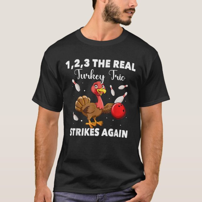 Camiseta Jugador de boliche de Acción de Gracias, Bowler de (Anverso)