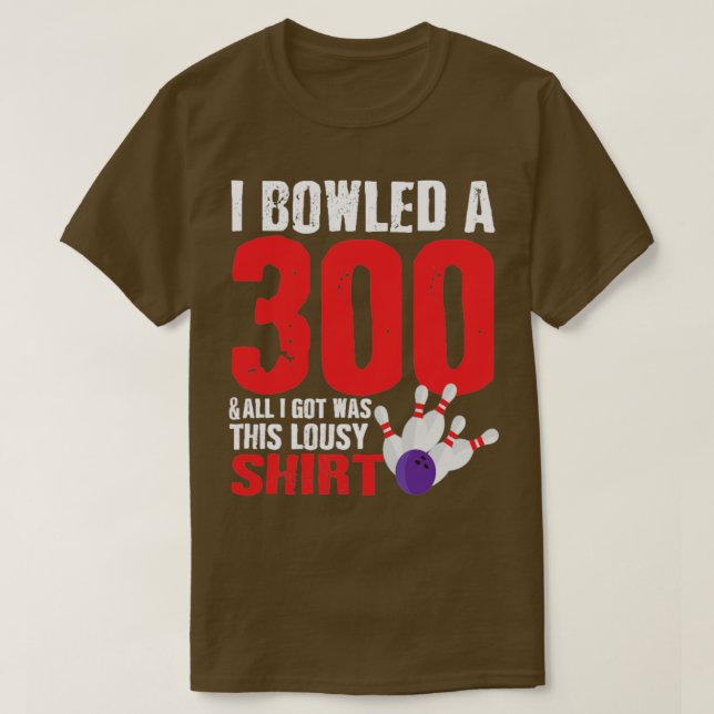 Camiseta Jugador de boliche Equipo 300 Juego perfecto Strik (Diseño del anverso)