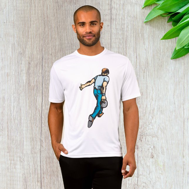 Camiseta Jugador de boliche retro lanzando bolas (Subido por el creador)