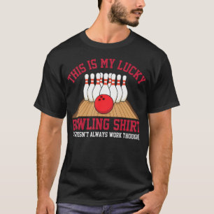 Camiseta Jugador de Bolos Afortunado Bolos Divertidos