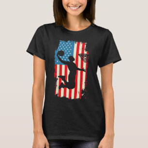 Camiseta Jugador de Bysketbyll Bandera Americana Hombres Vi