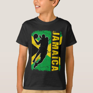 Camiseta Jugador de Bysketbyll jamaiquino Bandera de Jamaic