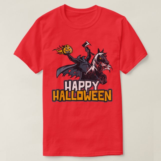 Camiseta Jugador de cabeza de calabaza de caballos de media (Diseño del anverso)