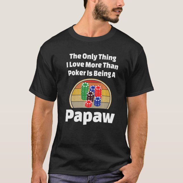 Camiseta Jugador de cartas de papel de póquer apostando fic (Anverso)